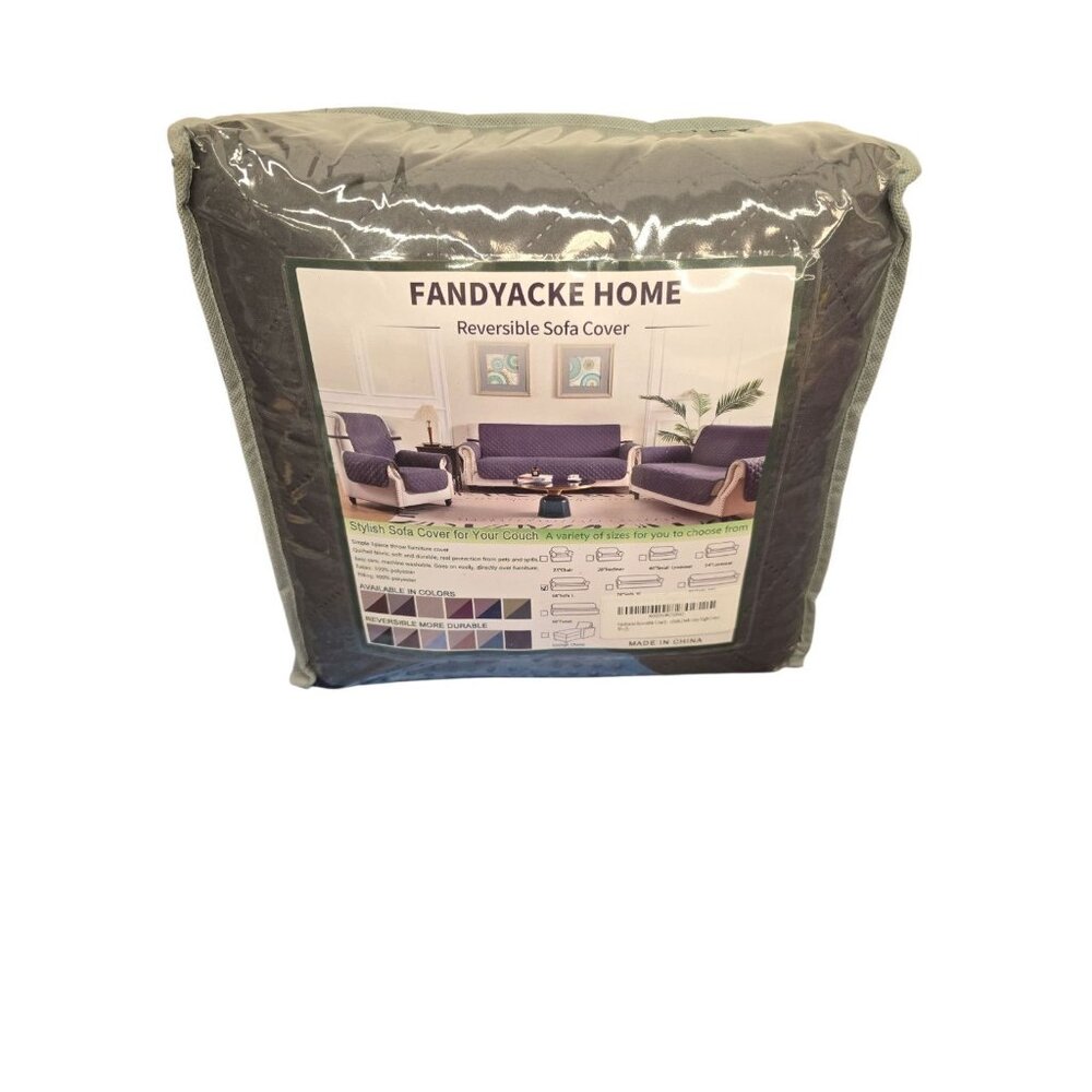 Fandyacke Home Reversible Sofa Cover Grey 68in New